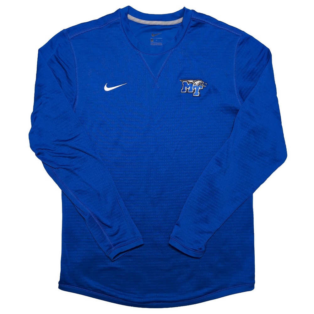 NIKE Middle Tennessee State Blue Raiders Sweatshirt Mens Medium M Thermal MTSU